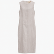 Organic Cotton Pinstripe Sleeveless Midi Dress