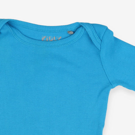 Blue ribbed sleepsuit