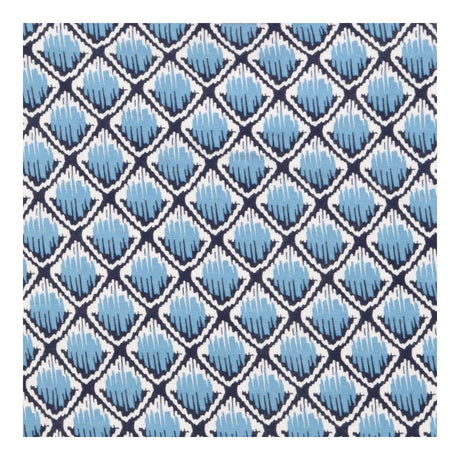 Gathered sleeveless maternity blouse in blue ikat