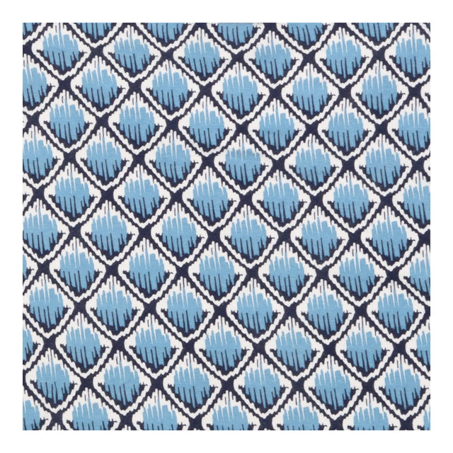 Gathered sleeveless maternity blouse in blue ikat