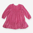 Dress Long Sleeve Velour Pink