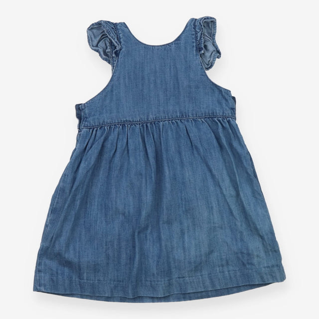 Denim ruffle strap peter rabbit dress