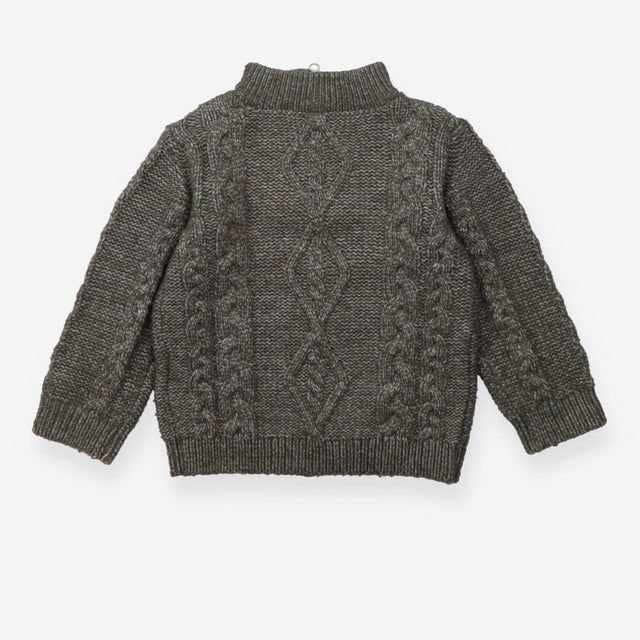 Green Knit half zip sweater