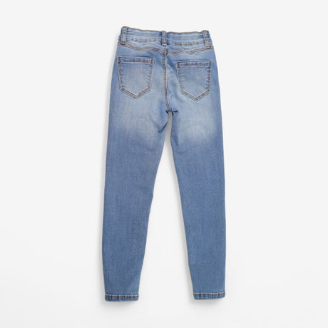 Jeans Light Denim Pink Stitching in Waist