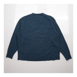 Jumper Blue Wool Blend Oversized Crew Neck