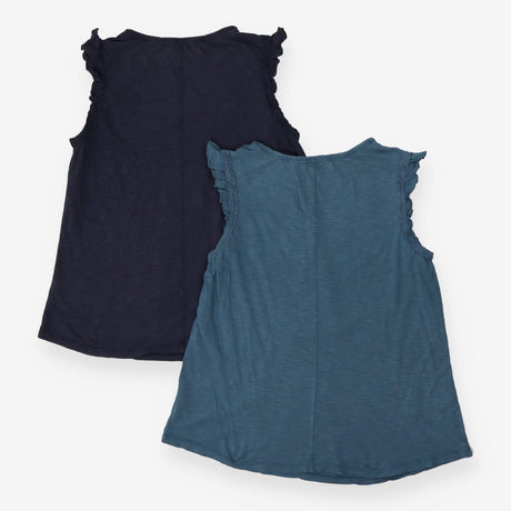 Blue Frill Sleeved Navy and Blue 2-pack