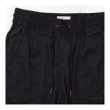 Trousers Drawstring Waist Casual Black