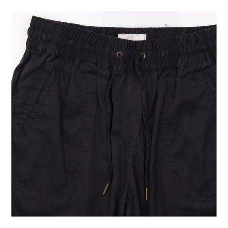 Trousers Drawstring Waist Casual Black
