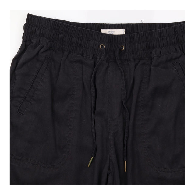Trousers Drawstring Waist Casual Black