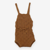 Dungaree shortie knit brown