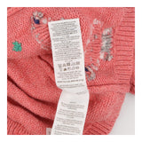 Pink knit cardigan with sheep