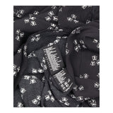 Black White Butterfly Print Long Sleeve Viscose Sh