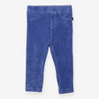 Velour Ribbed Leggings Blue