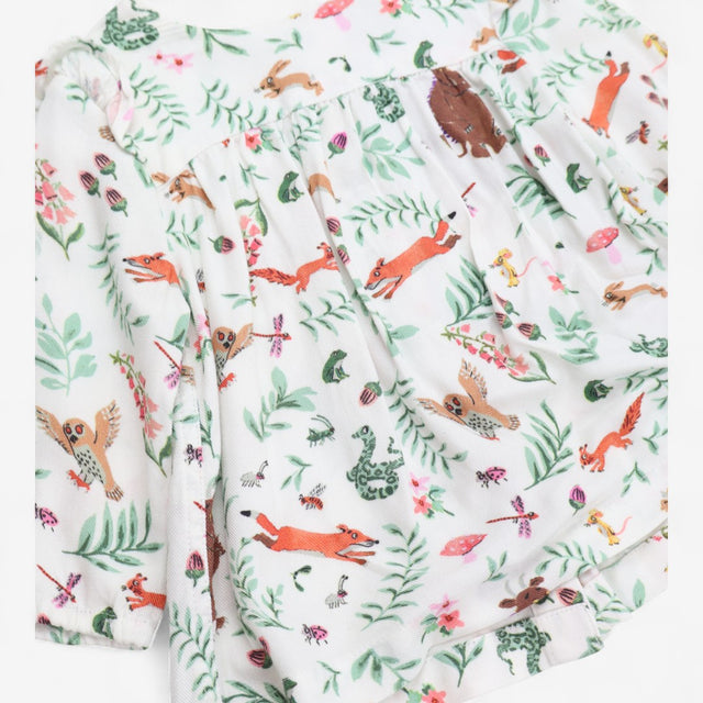 Gruffalo white floral with green leggings
