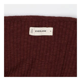 Brown ribbed knit tie up cardigan