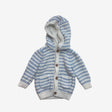 Blue and White Stripe Knit Cardigan