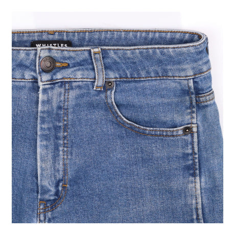 Jeans Mid Blue High Rise Straight Leg Denim