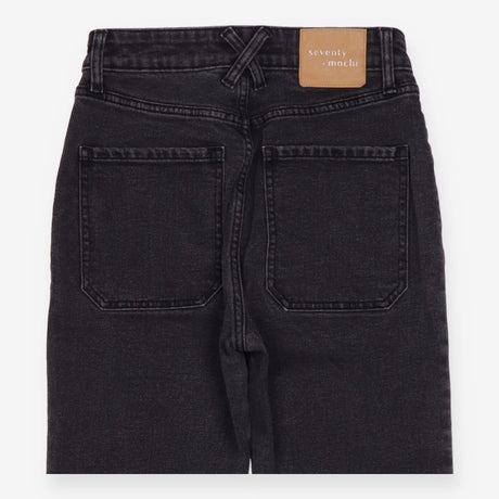 Long Kit Washed Black Patch Pocket Jeans 2 5x 32