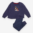 Pyjamas navy reindeer skating with gifts and strip