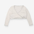 Wrap over Cardigan White and Silver