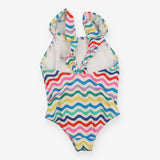 Wavy Striped Swimming Costume