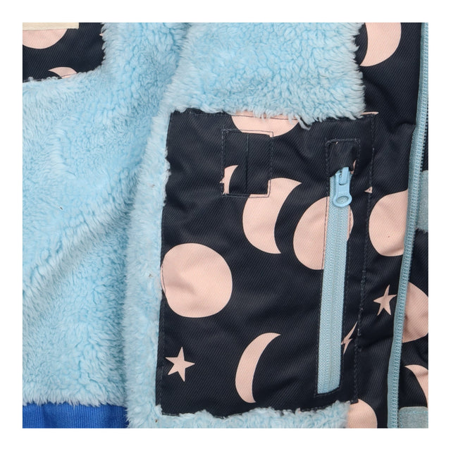 Coat black moon lightning fleece lining