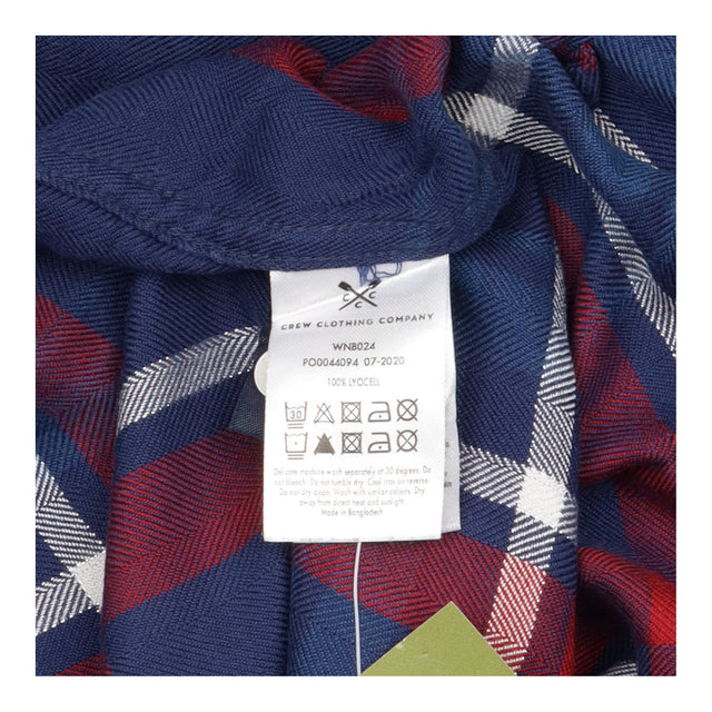 Navy and Red Check Relaxed-Fit Shirt