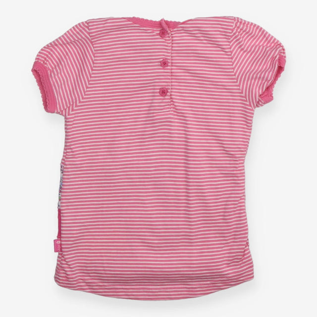 T-shirt pink white stripe elephant