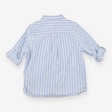 Shirt LS blue white stripe