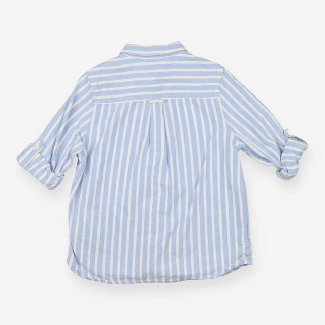 Shirt LS blue white stripe