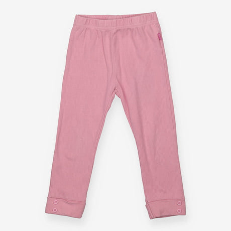Leggings Pink Ribbed with Turnup