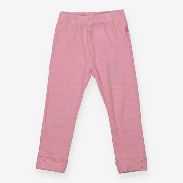 Leggings Pink Ribbed with Turnup