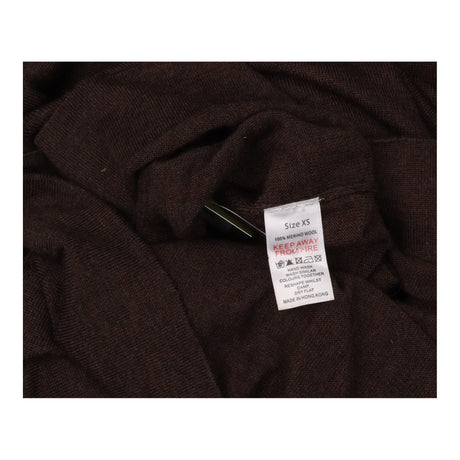 Dress Brown Merino Wool Cowl Neck