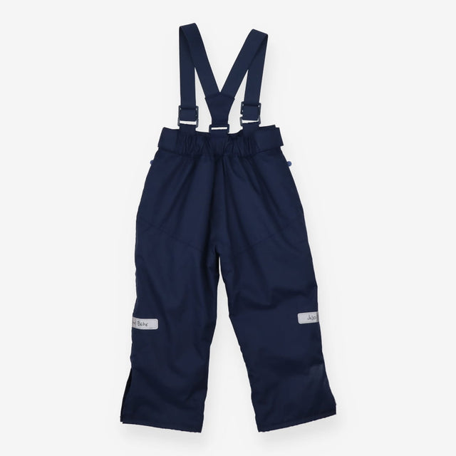 Navy waterproof trousers with braces