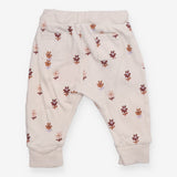White Floral Joggers