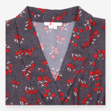 Jumpsuit Floral Polka Dot Short Sleeve Navy Belted