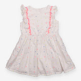 Dress sleeves white colourful spot