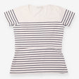 Nursing Top Cream Navy Breton Stripe Layered Short