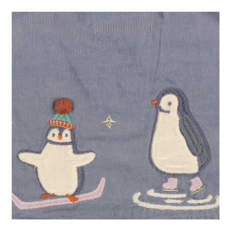 Dress blue cord LS penguins