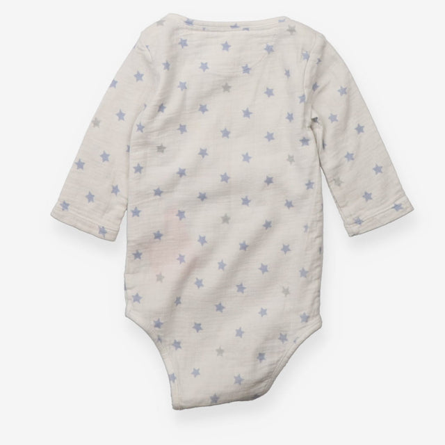 Muslim Bodysuit Cream with Blue Stars