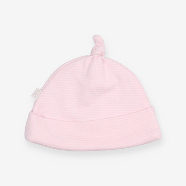 Baby Hat pink striped embroidered duck