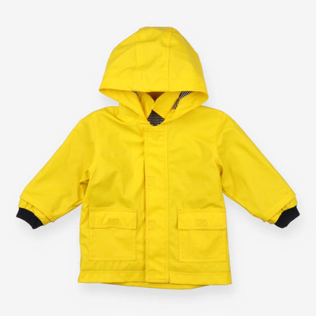 Yellow Raincoat Striped Lined