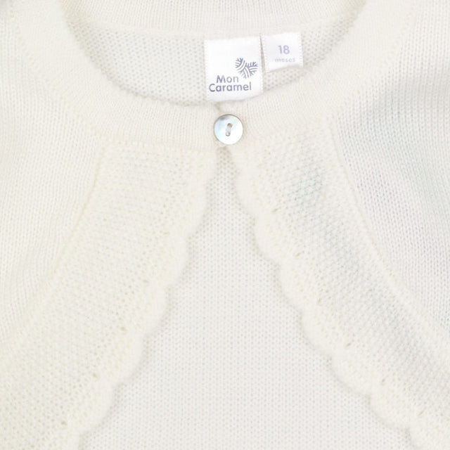 Mon Caramel white knitted bolero