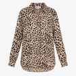 Shirt Dress Beige and Black Leopard Print