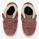 Pink Velcro Ankle Boots