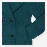 Teal Teddy Borg Peacoat