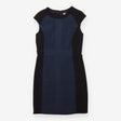 Navy & Black Colour Block Sleeveless Shift Dress