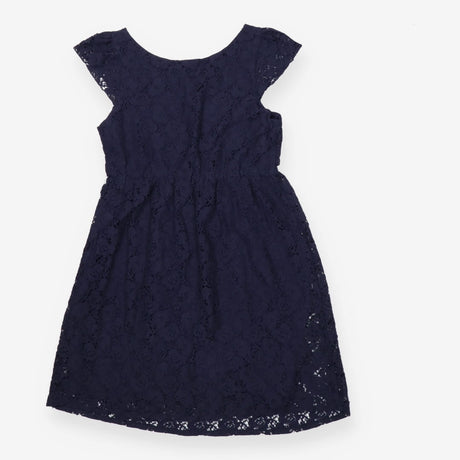 Sleeveless Navy Lace Maternity Tea Dress