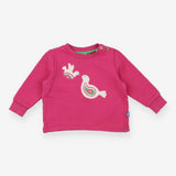 Sweatshirt Pink Applique Dove Love