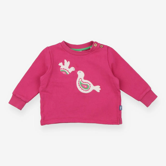 Sweatshirt Pink Applique Dove Love